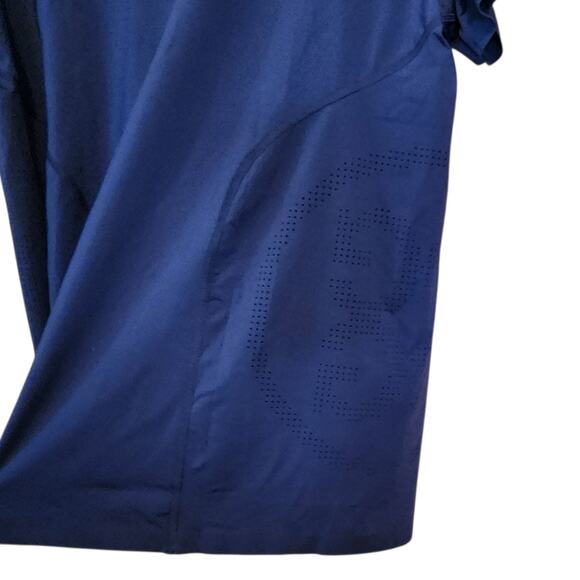 NWT G/FORE Golf Polo Shirt Tech Pique Quarter Zip Perforated in Twilight, sz L - Picture 9 of 12